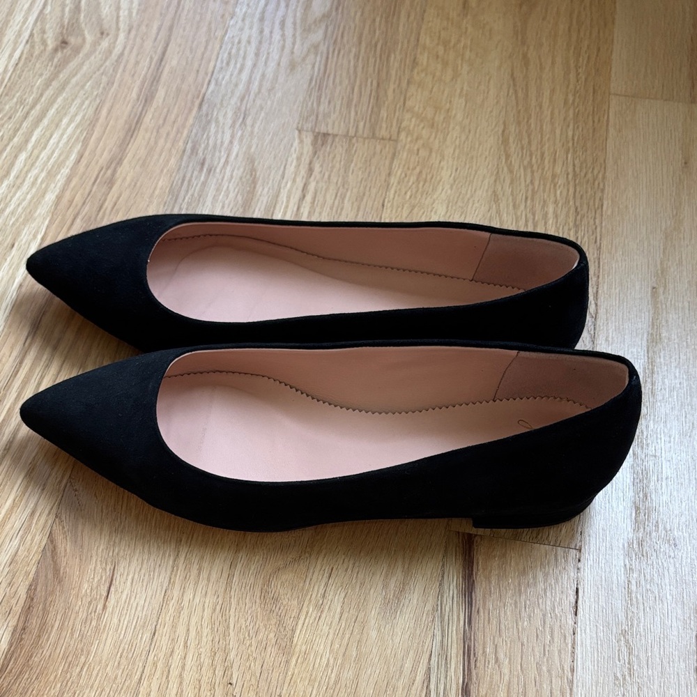 J. Crew Black Pointed Flats